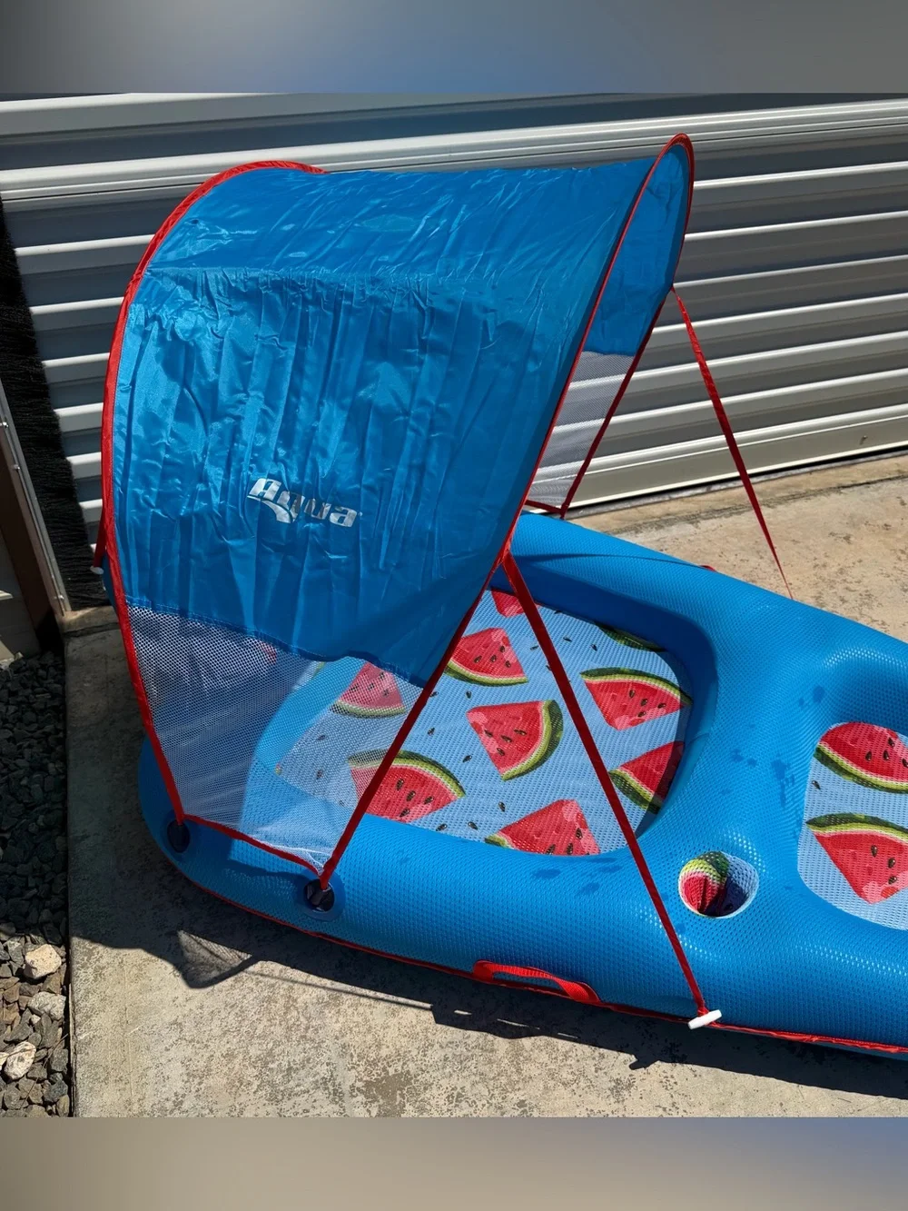 Aqua Ultimate Sunshade Recliner Ultra-Comfortable Mesh Covered Pool Lounge Float - Picture 2 of 11